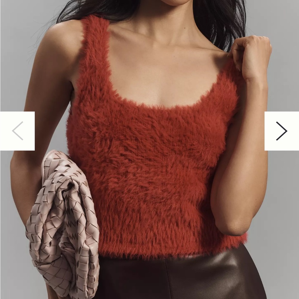 By Anthropologie Cozy Eyelash Sweater Tank Top - fits like large